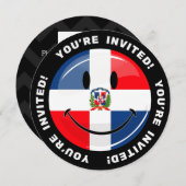 Flagge der Dominikanischen Republik Einladung (Vorne/Hinten)