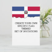 Flagge der Dominikanischen Republik Einladung (Stehend Vorderseite)