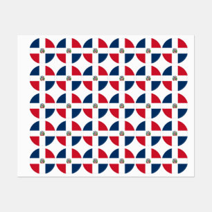 Flagge der Dominikanischen Republik Etiketten