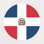 Flagge der Dominikanischen Republik Etiketten (Design 2)