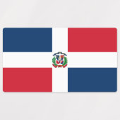 Flagge der Dominikanischen Republik Etiketten (Design 1)