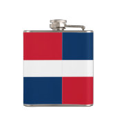 Flagge der Dominikanischen Republik Flachmann (Rückseite)