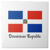 Flagge der Dominikanischen Republik Fliese (Vorderseite)