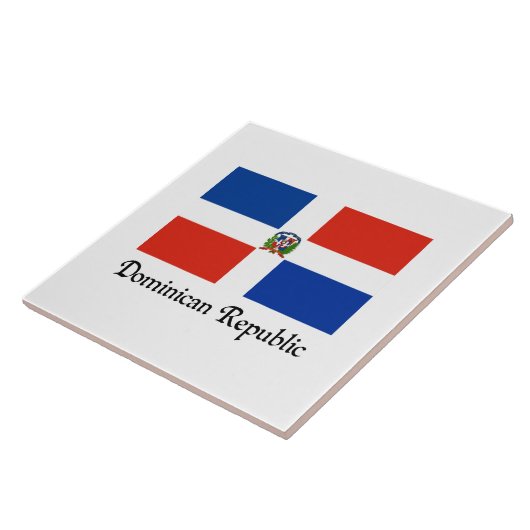 Flagge der Dominikanischen Republik Fliese (Seite)