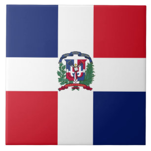 Flagge der Dominikanischen Republik Fliese