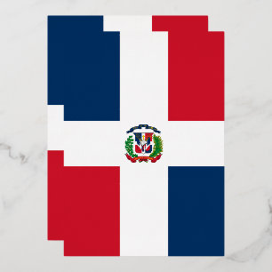 Flagge der Dominikanischen Republik Folieneinladung