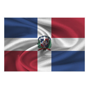 Flagge der Dominikanischen Republik Fotodruck