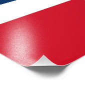 Flagge der Dominikanischen Republik Fotodruck (Ecke)