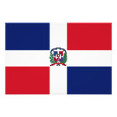 Flagge der Dominikanischen Republik Fotodruck (Vorne)