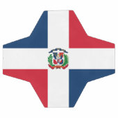 Flagge der Dominikanischen Republik Fußball (Flach)