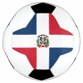 Flagge der Dominikanischen Republik Fußball (Vorderseite)