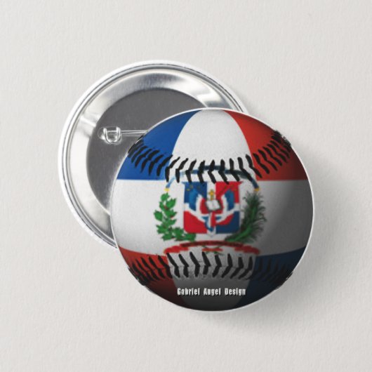 Flagge der Dominikanischen Republik gedeckter Base Button (Vorne & Hinten)