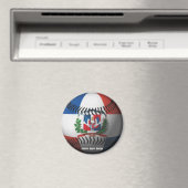 Flagge der Dominikanischen Republik gedeckter Base Magnet (In Situ (Geschirrspüler))