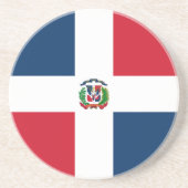 Flagge der Dominikanischen Republik Getränkeuntersetzer (Vorne)