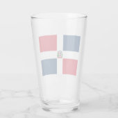 Flagge der Dominikanischen Republik Glas (Rückseite)