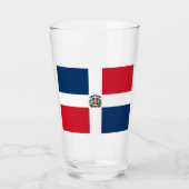 Flagge der Dominikanischen Republik Glas (Vorderseite)