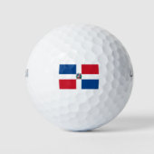 Flagge der Dominikanischen Republik Golfball (Vorderseite)