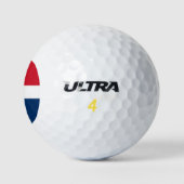 Flagge der Dominikanischen Republik Golfball (Logo)