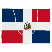 Flagge der Dominikanischen Republik Große Geschenktüte (Rückseite)