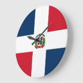 Flagge der Dominikanischen Republik Große Wanduhr (Winkel)