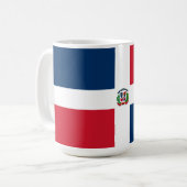 Flagge der Dominikanischen Republik Kaffeetasse (Vorderseite Links)