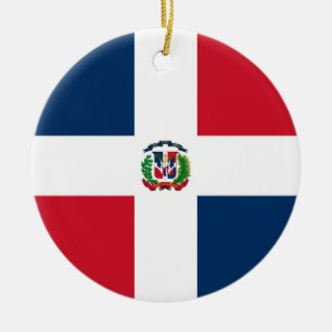 Flagge der Dominikanischen Republik Keramik Ornament