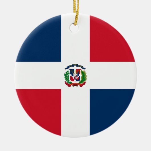 Flagge der Dominikanischen Republik Keramik Ornament (Vorne)