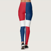Flagge der Dominikanischen Republik Leggings (Rückseite)