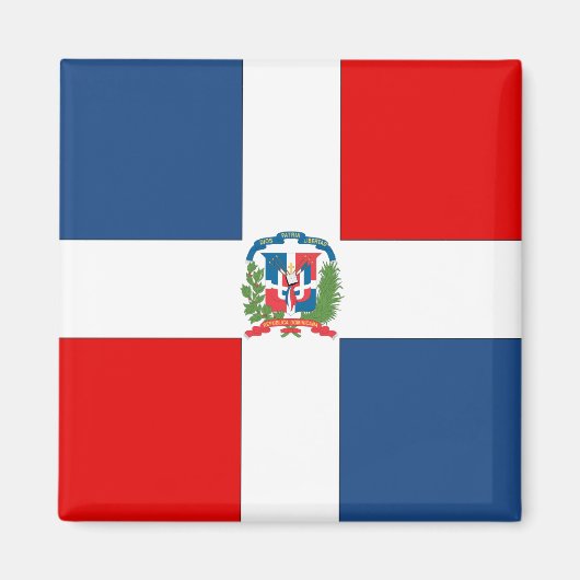 Flagge der Dominikanischen Republik Magnet (Vorne)