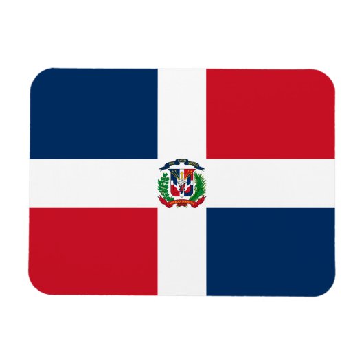 Flagge der Dominikanischen Republik Magnet (Horizontal)