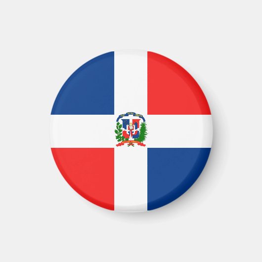 Flagge der Dominikanischen Republik Magnet (Vorne)