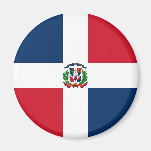 Flagge der Dominikanischen Republik Magnet (Vorne)