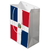 Flagge der Dominikanischen Republik Mittlere Geschenktüte (Rückseite Schrägansicht)