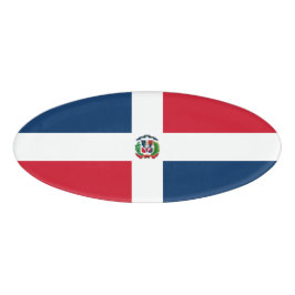 Flagge der Dominikanischen Republik Namenschild