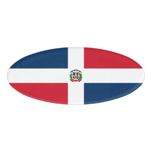 Flagge der Dominikanischen Republik Namenschild