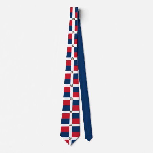 Flagge der Dominikanischen Republik Neck Tie Krawatte (Vorderseite)