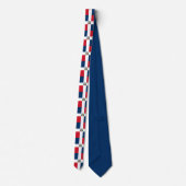 Flagge der Dominikanischen Republik Neck Tie Krawatte (Rückseite)