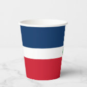 Flagge der Dominikanischen Republik Pappbecher (Vorderseite)