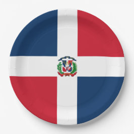 Flagge der Dominikanischen Republik Pappteller