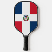 Flagge der Dominikanischen Republik Pickleball Schläger (Rückseite)