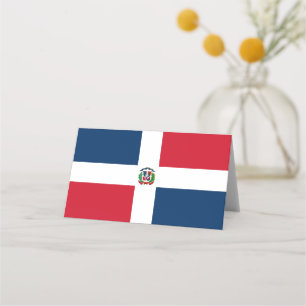 Flagge der Dominikanischen Republik Platzkarte
