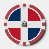Flagge der Dominikanischen Republik Pokerchips (Vorderseite)