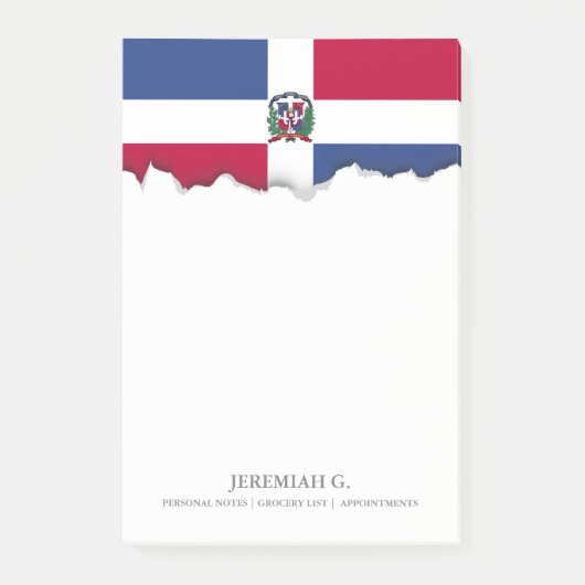 Flagge der Dominikanischen Republik Post-it Klebezettel (Vorderseite)