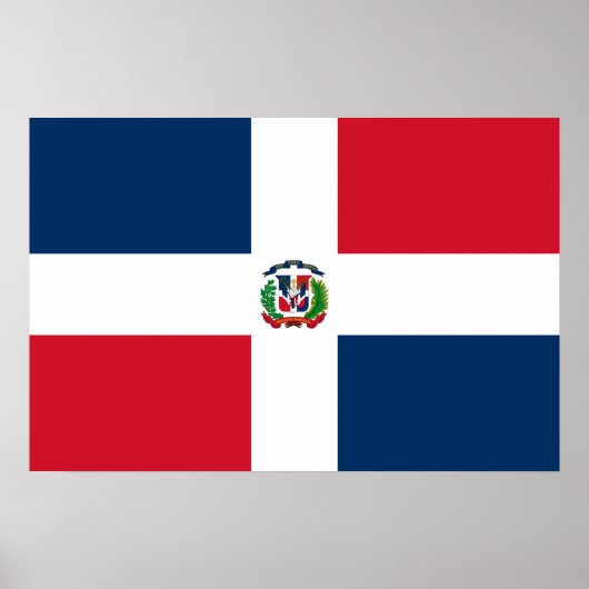 Flagge der Dominikanischen Republik Poster (Vorne)