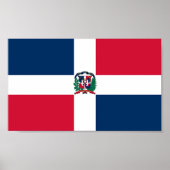 Flagge der Dominikanischen Republik Poster (Vorne)