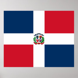 Flagge der Dominikanischen Republik Poster