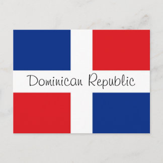 Flagge der Dominikanischen Republik Postkarte