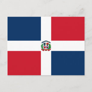 Flagge der Dominikanischen Republik Postkarte