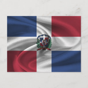 Flagge der Dominikanischen Republik Postkarte