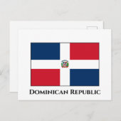 Flagge der Dominikanischen Republik Postkarte (Vorne/Hinten)